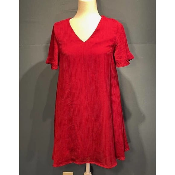 Altar'd State Size Small Red Shift Dress Short‎ Sleeve - Picture 1 of 4